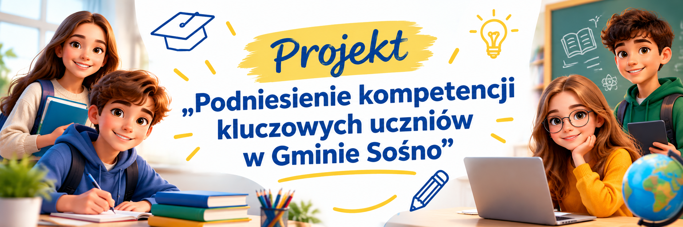 Zdjęcie do Projekt &bdquo;Podniesienie kompetencji kluczowych uczni&oacute;w w Gminie Sośno&rdquo;