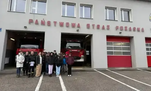Zdjęcie do Wizyta w Komendzie Powiatowej Państwowej Straży Pożarnej w Sęp&oacute;lnie Krajeńskim.  &nbsp;