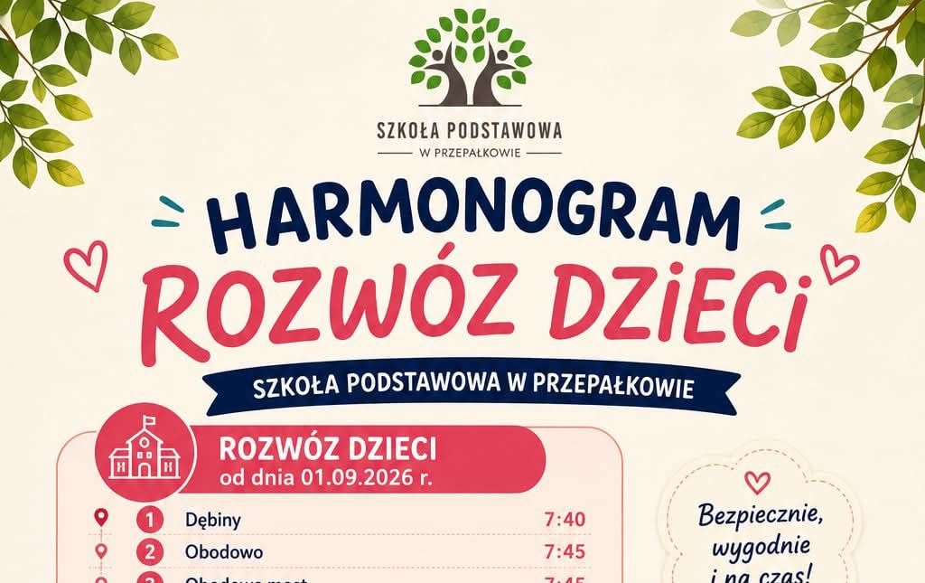 Zdjęcie do Harmonogram dowozu dzieci